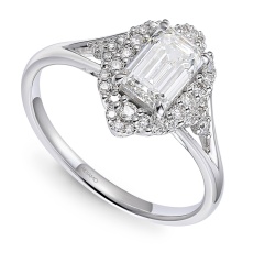 Pierścionek z diamentami laboratoryjnymi (R98879 W LGD 1,03ct)