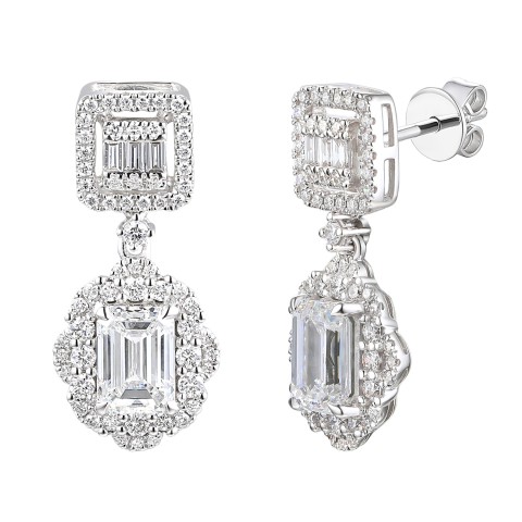 Kolczyki z diamentami laboratoryjnymi (E98879 W S LGD 2,07ct)