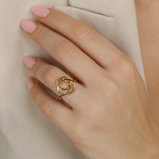 Pierścionek srebrny pozłacany (R100866 Y 925): 13