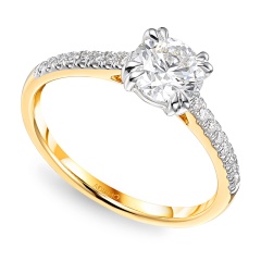 Pierścionek z diamentem laboratoryjnym (R100323 YW LGD 1,04ct)