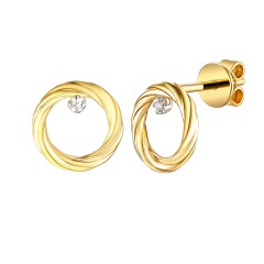 Kolczyki z diamentami (E94813 Y S 0,01ct)