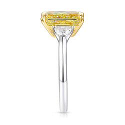 Pierścionek z żółtym diamentem laboratoryjnym (R100735 YW LGDY): 14 - zdjęcie: 5