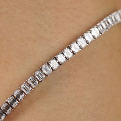 Bransoletka tenisowa z diamentami laboratoryjnymi (B09507 W LGD) - zdjęcie: 4