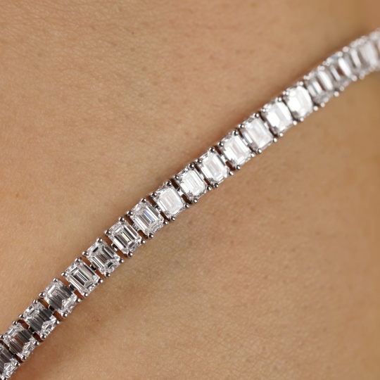 Bransoletka tenisowa z diamentami laboratoryjnymi (B09507 W LGD)