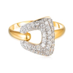 Pierścionek z diamentami laboratoryjnymi (R100409 Y LGD)