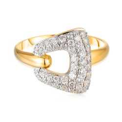 Pierścionek z diamentami laboratoryjnymi (R100409 Y LGD): 10 - zdjęcie: 3