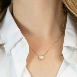 Komplet biżuterii z masa perłową i diamentami (Komplet E82415 N09547) - zdjęcie: 4