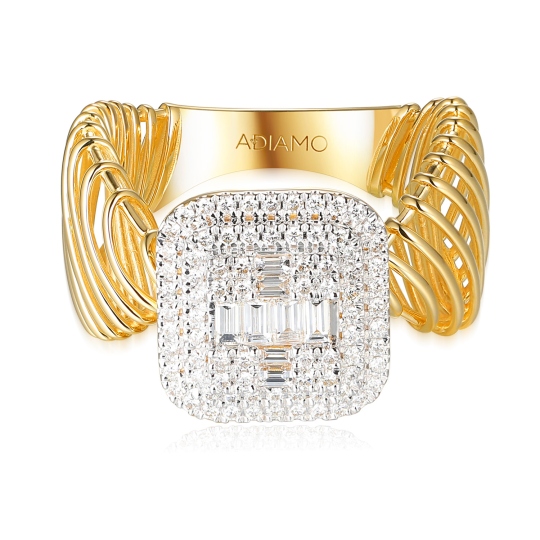 Pierścionek z diamentami (R100114 YW): 18