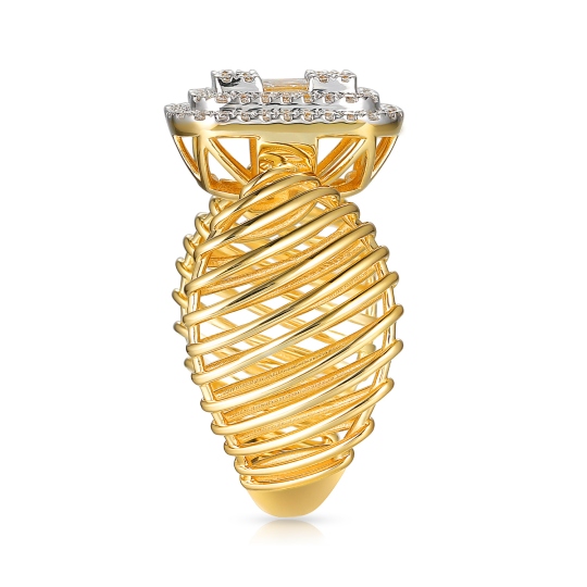 Pierścionek z diamentami (R100114 YW): 18