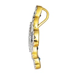 Zawieszka z szafirami i diamentami (P100480 Y SA) - zdjęcie: 3