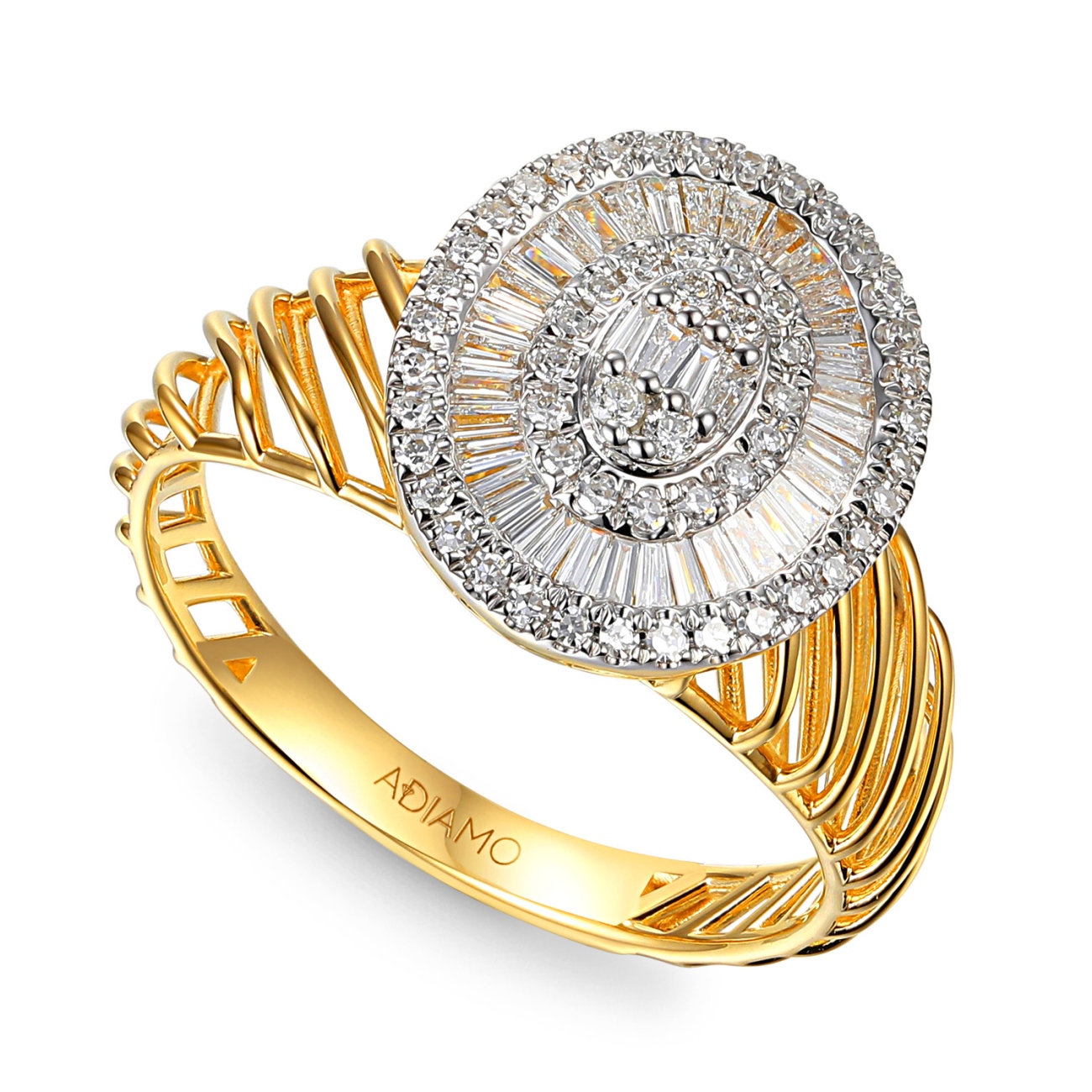 Pierścionek z diamentami (R101939 YW): 17