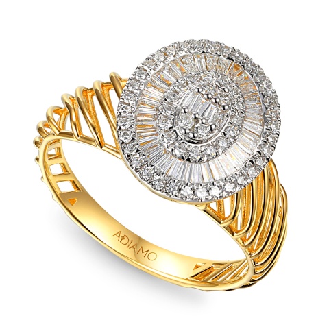 Pierścionek z diamentami (R101939 YW)