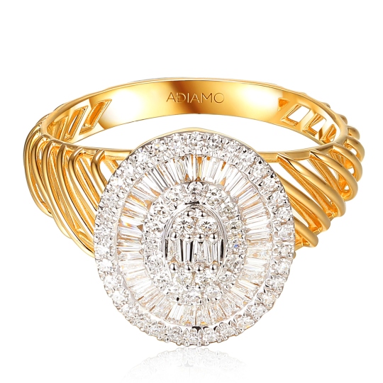 Pierścionek z diamentami (R101939 YW): 17