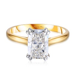 Pierścionek z diamentem laboratoryjnym (R100580 YW LGD 2,00ct): 10 - zdjęcie: 4