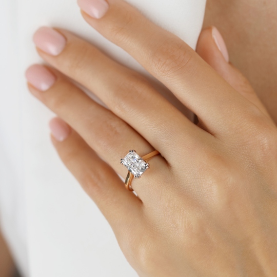 Pierścionek z diamentem laboratoryjnym (R100580 YW LGD 2,00ct): 10