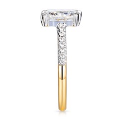 Pierścionek z diamentami laboratoryjnymi (R100598 YW LGD 2,01ct): 14 - zdjęcie: 5