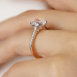 Pierścionek z diamentami laboratoryjnymi (R100598 YW LGD 2,01ct): 14 - zdjęcie: 7