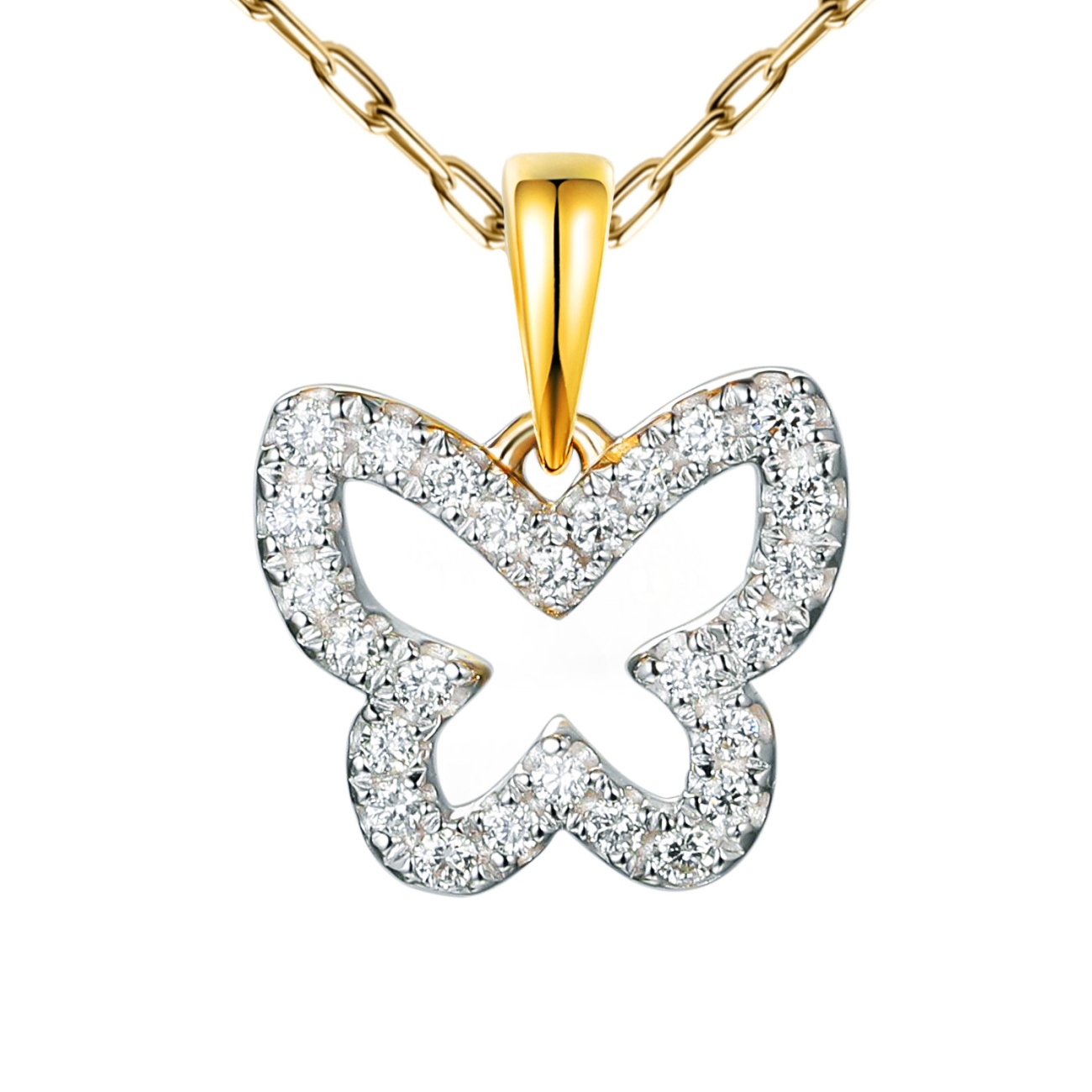 Zawieszka motyl z diamentami (P97754 Y)