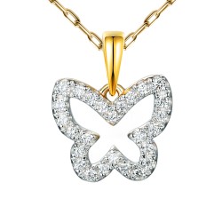 Zawieszka motyl z diamentami (P97754 Y) - zdjęcie: 2