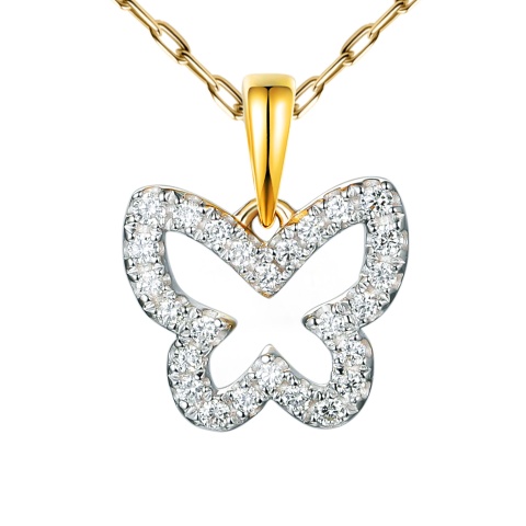 Zawieszka motyl z diamentami (P97754 Y)