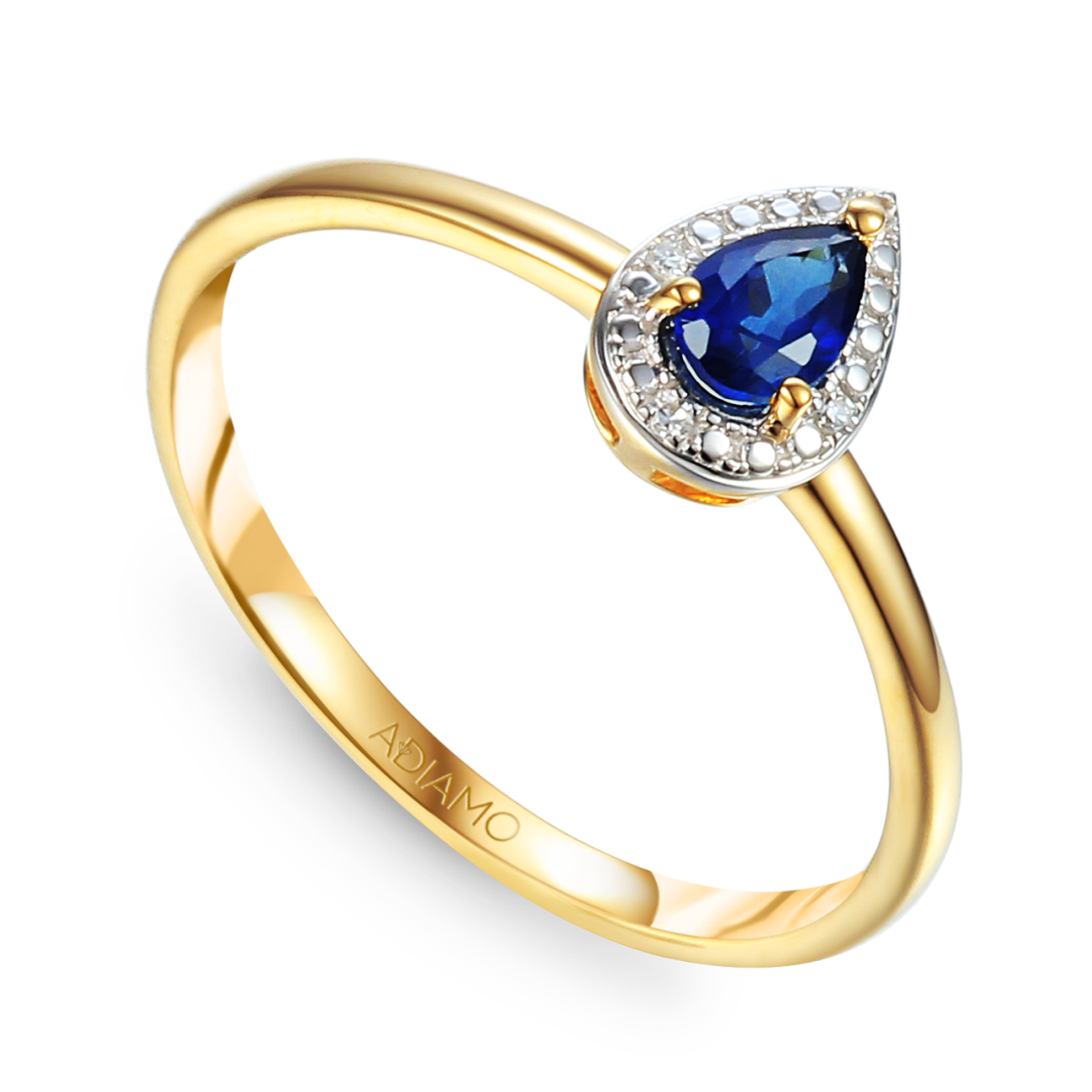 Pierścionek z szafirem i diamentami (R69348 Y SA): 13