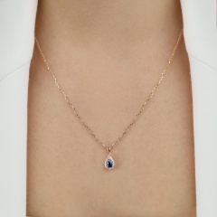 Zawieszka z szafirem i diamentami (P69348 Y SA)