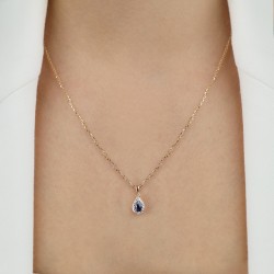 Zawieszka z szafirem i diamentami (P69348 Y SA) - zdjęcie: 3