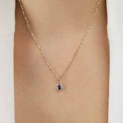 Zawieszka z szafirem i diamentami (P60389 Y SA) - zdjęcie: 3