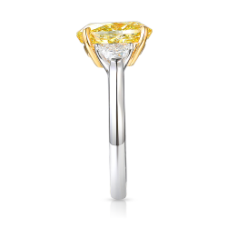 Pierścionek z żółtym diamentem laboratoryjnym (R100736 YW LGDY): 10 - zdjęcie: 5