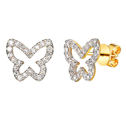 Kolczyki motyl z diamentami (E97754 Y S)