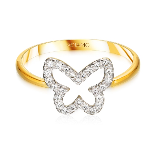 Pierścionek motyl z diamentami (R97754 Y): 14