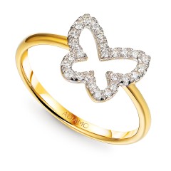 Pierścionek motyl z diamentami (R97754 Y)