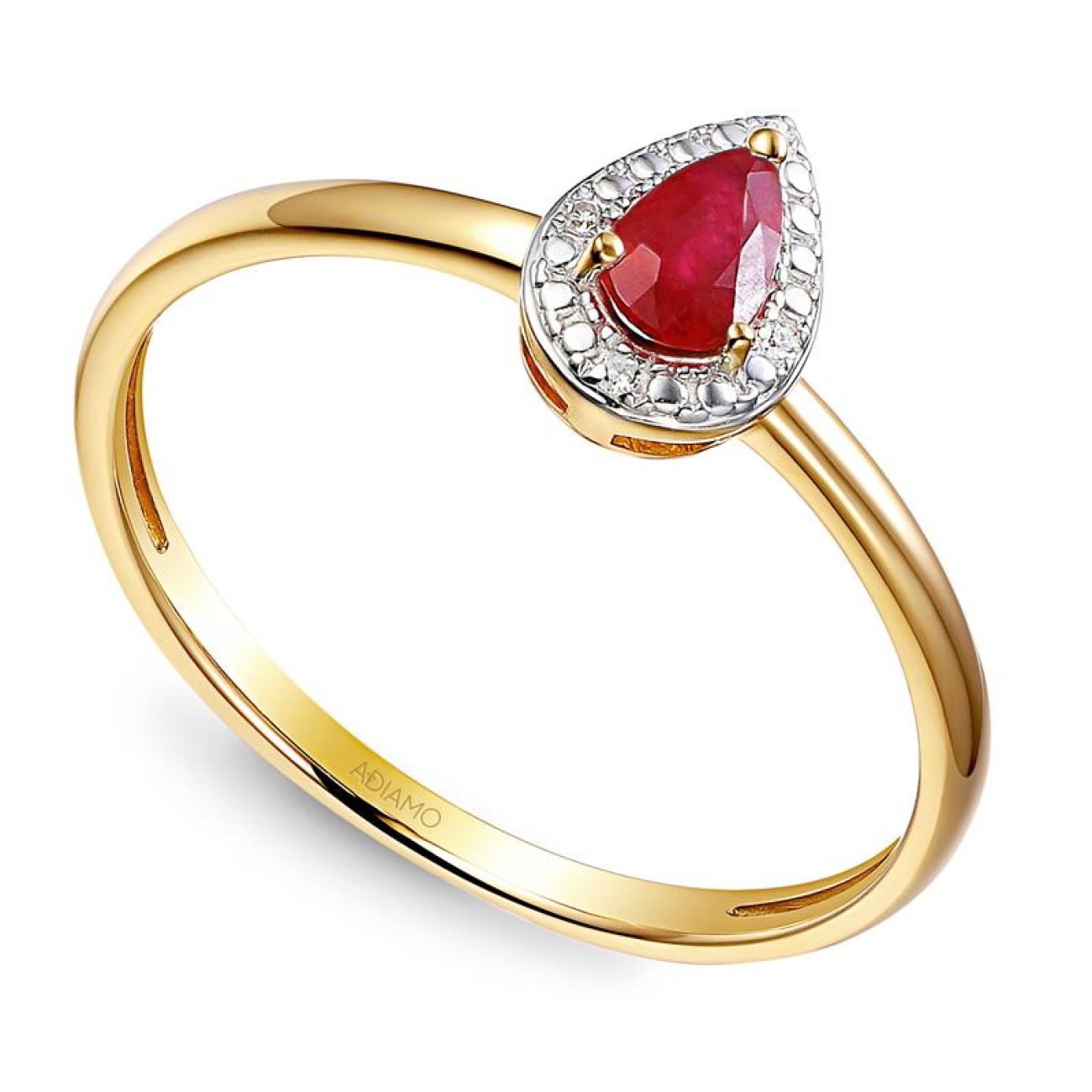 Pierścionek z rubinem i diamentami (R69348 Y RU): 13