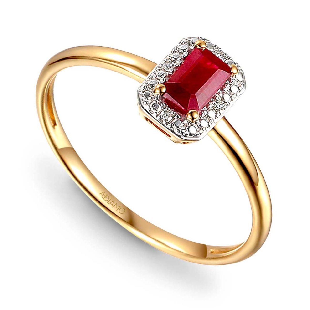 Pierścionek z rubinem i diamentami (R69346 Y RU): 13