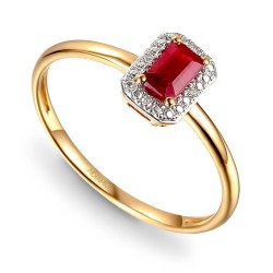 Pierścionek z rubinem i diamentami (R69346 Y RU): 13 - zdjęcie: 2