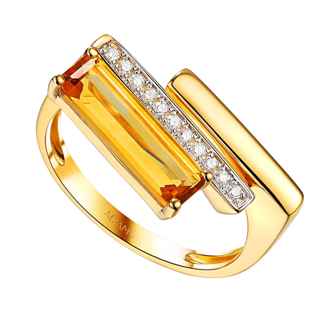 Pierścionek z cytrynem i diamentami (R100381 Y CT): 15