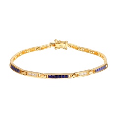 Bransoletka z szafirami i diamentami (B01925 Y SA)