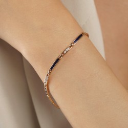 Bransoletka z szafirami i diamentami (B01925 Y SA) - zdjęcie: 3