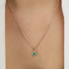 Zawieszka ze szmaragdem i diamentami (P69348 Y EM)