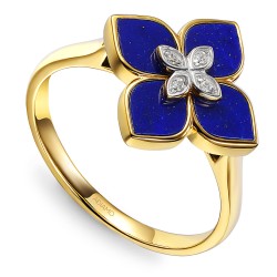 Pierścionek z lapis lazuli i diamentami (R98146 Y LA): 17 - zdjęcie: 2