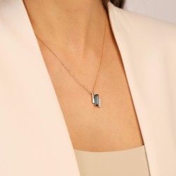 Zawieszka z london blue topazem i diamentami (P100381 Y LBT) - zdjęcie: 3