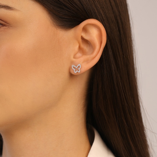 Kolczyki motyl z diamentami (E97754 Y S)