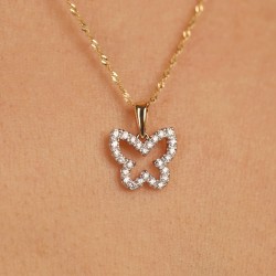 Zawieszka motyl z diamentami (P97754 Y) - zdjęcie: 5