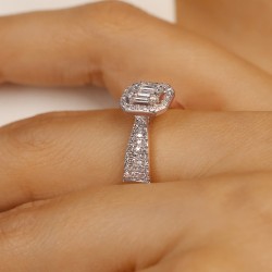 Pierścionek z diamentami (R100076 YW): 14 - zdjęcie: 7