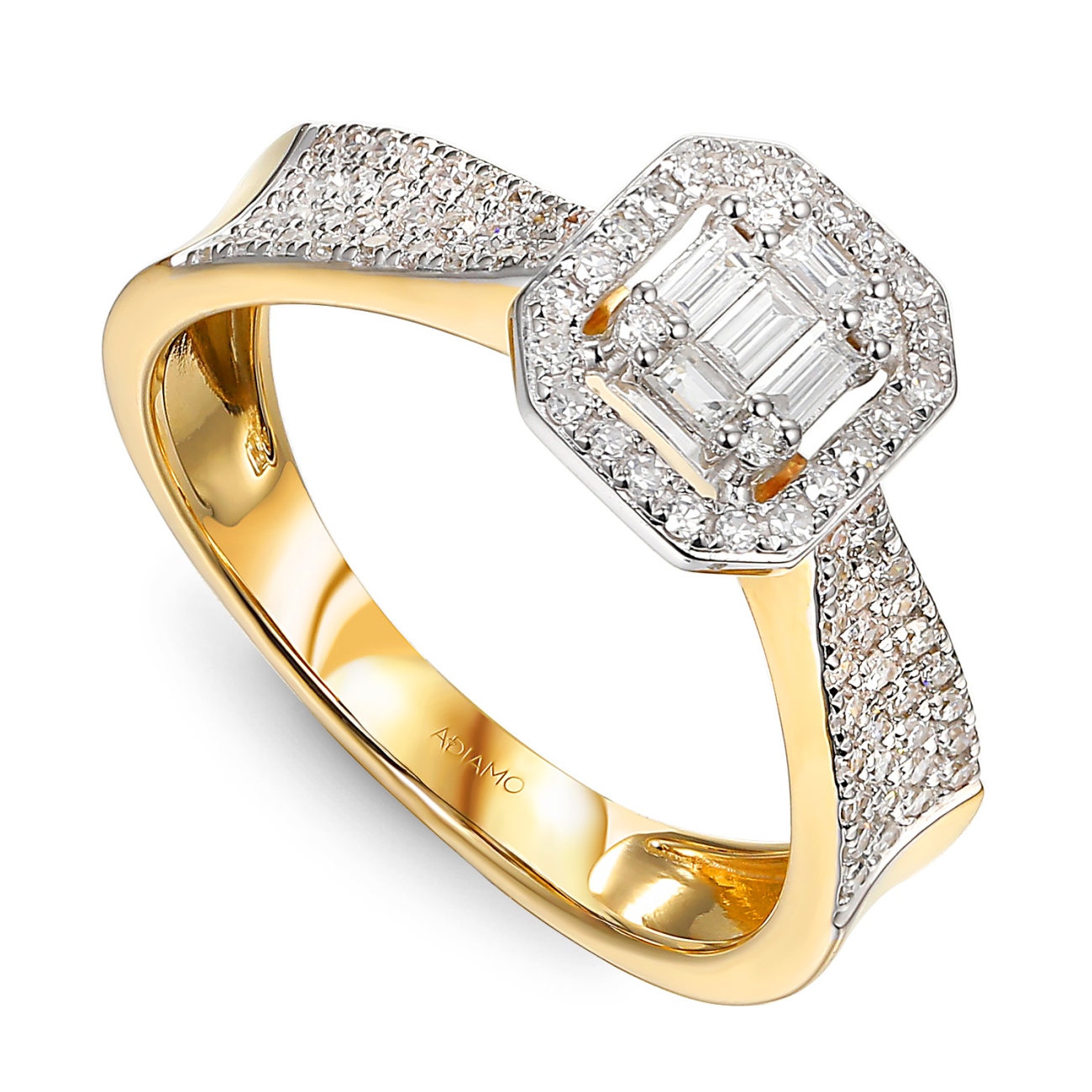 Pierścionek z diamentami (R100076 YW): 14