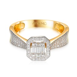 Pierścionek z diamentami (R100076 YW): 14 - zdjęcie: 4