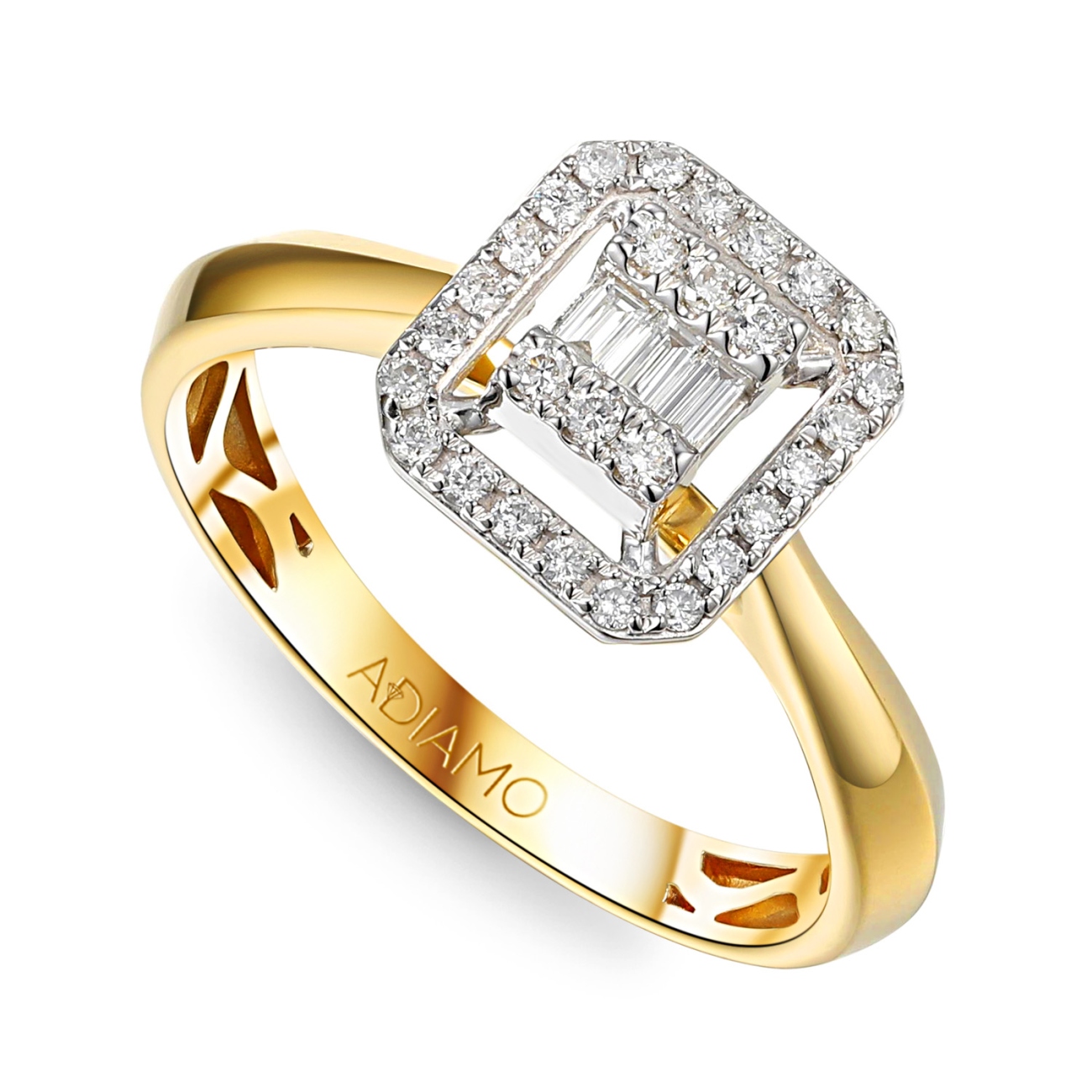 Pierścionek z diamentami (R100074 YW): 12