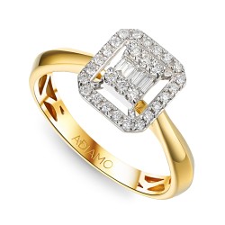 Pierścionek z diamentami (R100074 YW): 12 - zdjęcie: 2