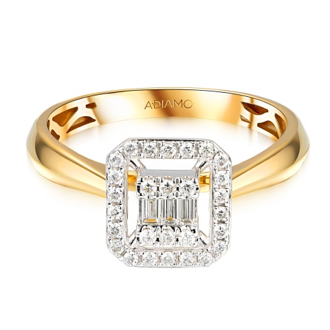 Pierścionek z diamentami (R100074 YW)