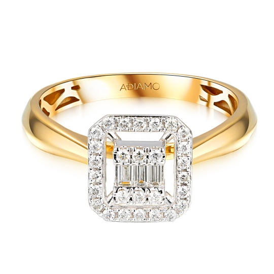 Pierścionek z diamentami (R100074 YW): 12